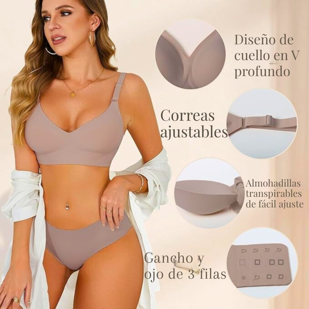 Sujetador sin Costuras Push up - Evah
